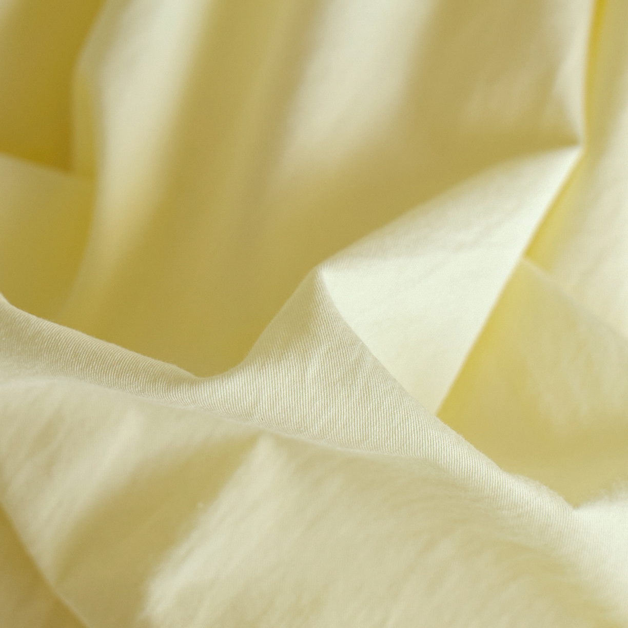 91家纺网 家纺一手货源 找家纺 轩和家居 2025新款全棉高支旧感砂洗长绒棉单床笠 淡黄色