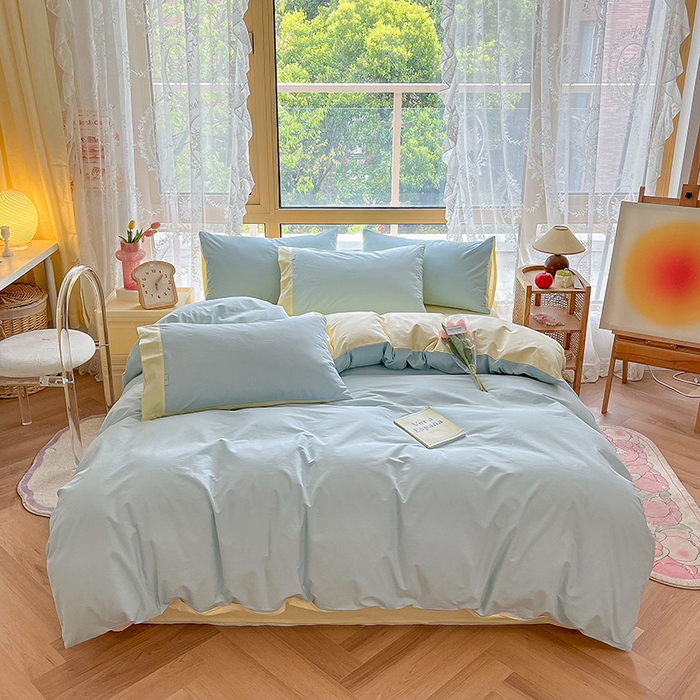 91家纺网 家纺一手货源 找家纺 （总）咏绒家纺工厂店 2025新款40支纯棉A类水洗棉四件套