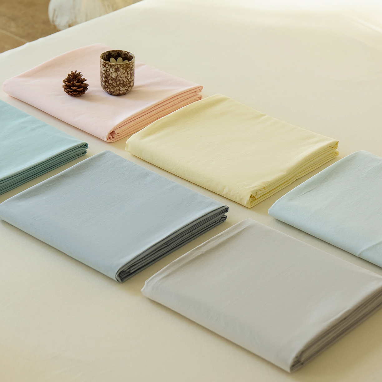 91家纺网 家纺一手货源 找家纺 （总）轩和家居 2025新款全棉高支旧感砂洗长绒棉单床单