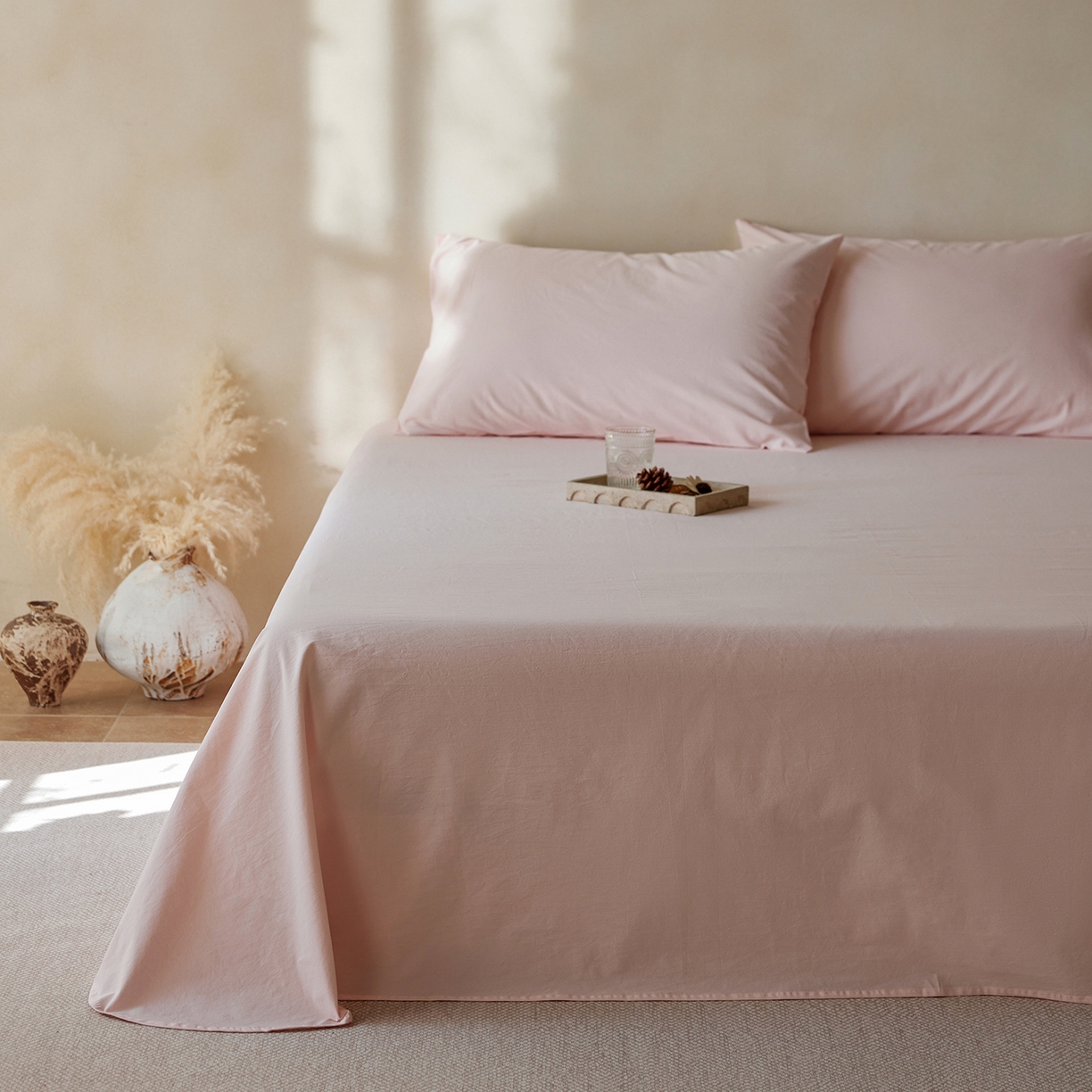 91家纺网 家纺一手货源 找家纺 （总）轩和家居 2025新款全棉高支旧感砂洗长绒棉单床单