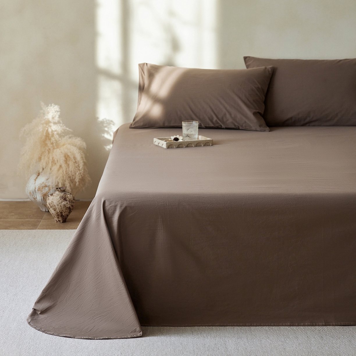 91家纺网 家纺一手货源 找家纺 （总）轩和家居 2025新款全棉高支旧感砂洗长绒棉单床单