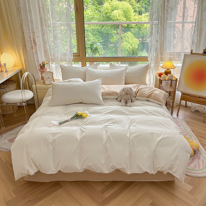 91家纺网 家纺一手货源 找家纺 （总）咏绒家纺工厂店 2025新款40支纯棉A类水洗棉四件套