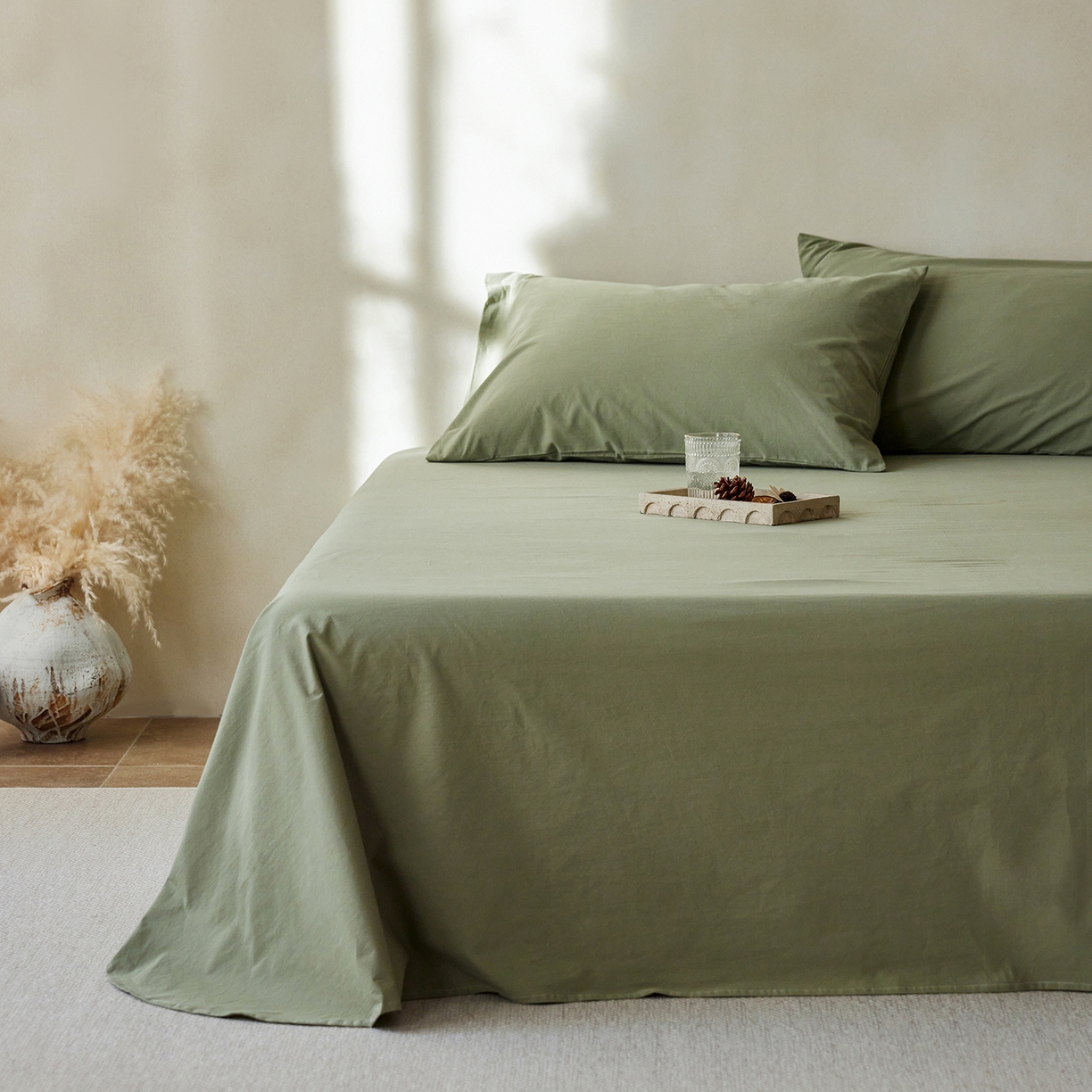 91家纺网 家纺一手货源 找家纺 （总）轩和家居 2025新款全棉高支旧感砂洗长绒棉单床单