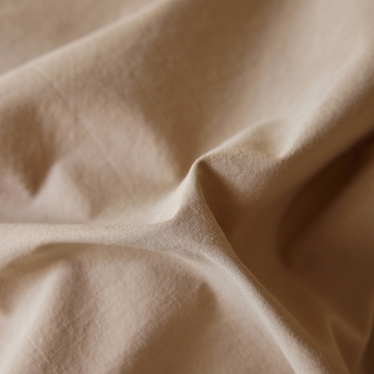 91家纺网 家纺一手货源 找家纺 轩和家居 2025新款全棉高支旧感砂洗长绒棉单床单 秋麦色