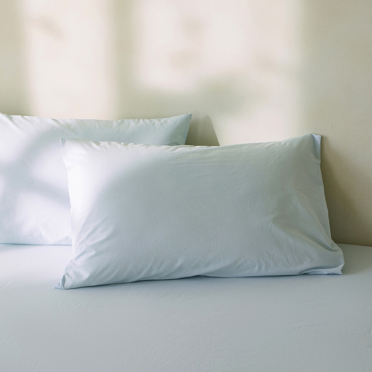 91家纺网 家纺一手货源 找家纺 轩和家居 2025新款全棉高支旧感砂洗长绒棉单床单 天空蓝