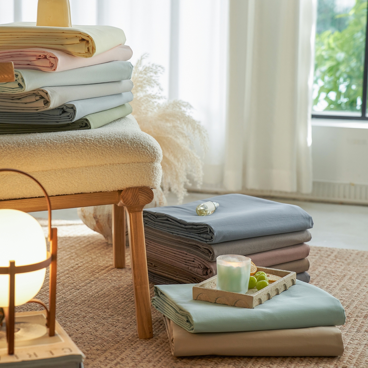 91家纺网 家纺一手货源 找家纺 （总）轩和家居 2025新款全棉高支旧感砂洗长绒棉单被套