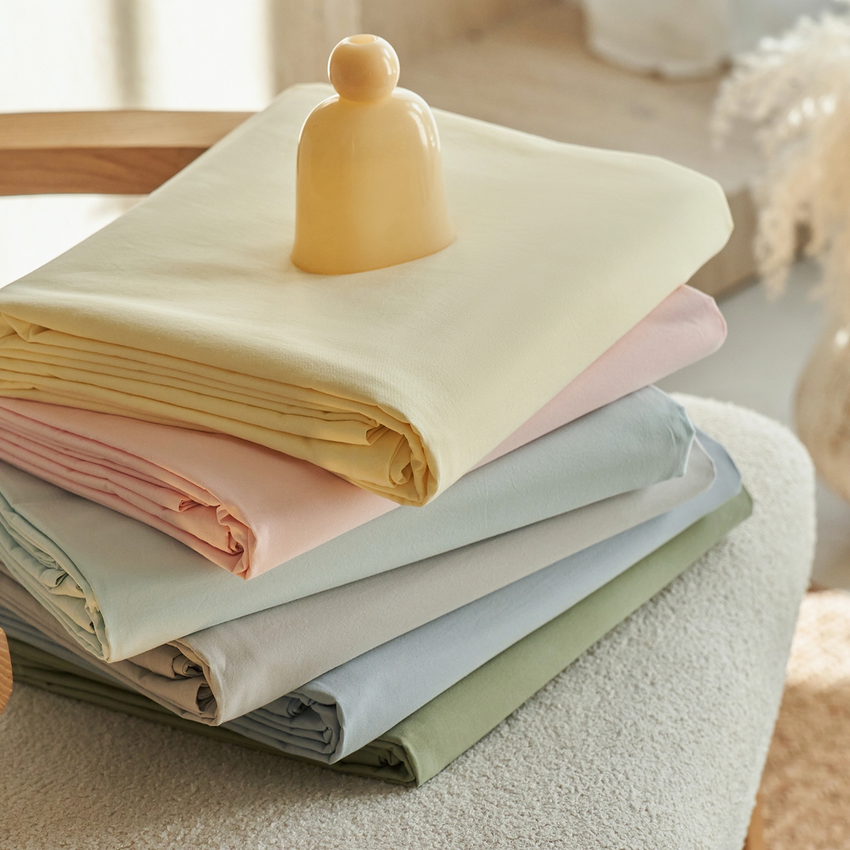 91家纺网 家纺一手货源 找家纺 （总）轩和家居 2025新款全棉高支旧感砂洗长绒棉单被套