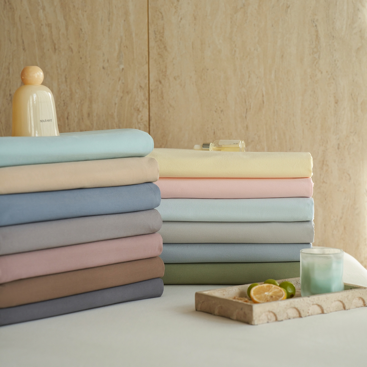 91家纺网 家纺一手货源 找家纺 轩和家居 2025新款全棉高支旧感砂洗长绒棉单被套 组合