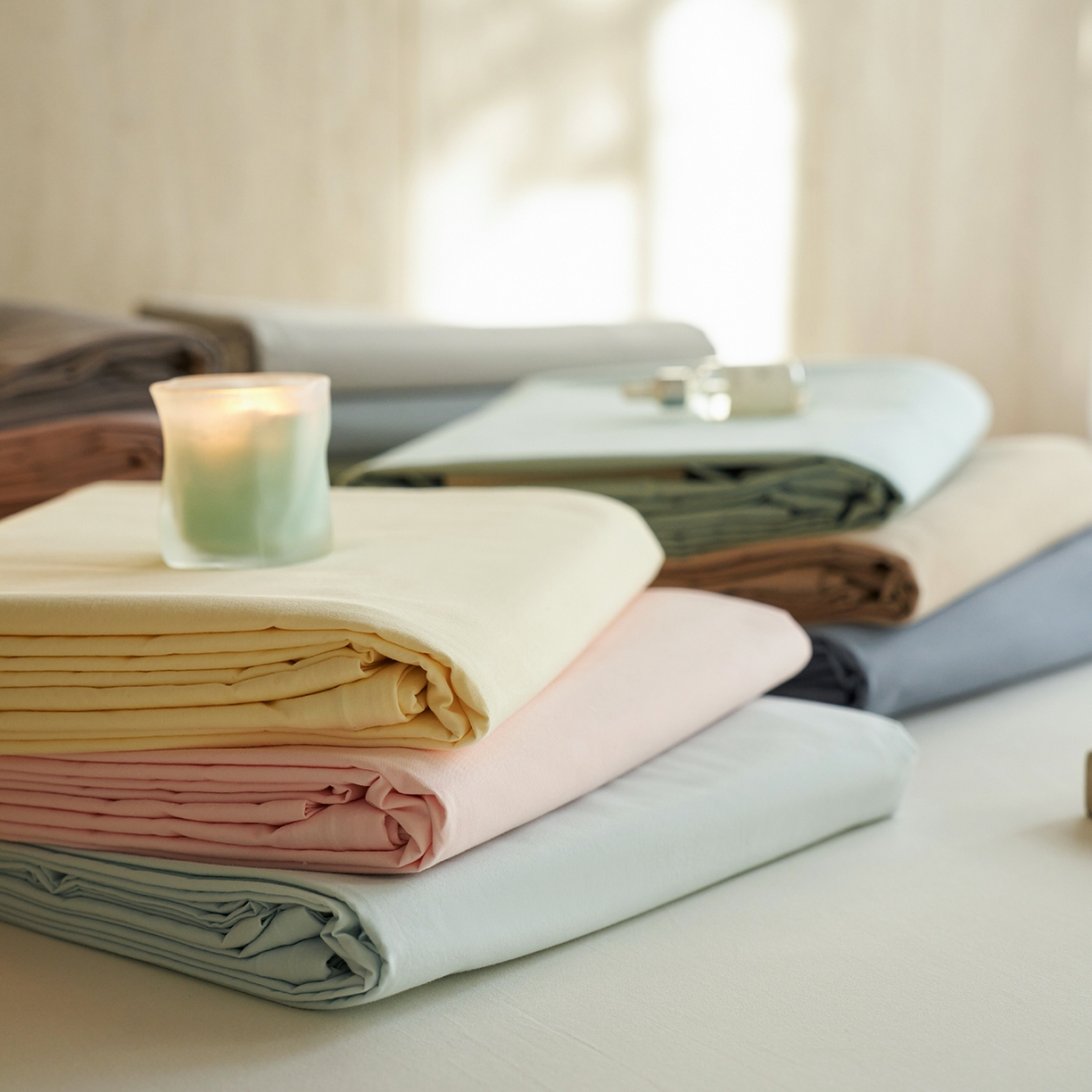 91家纺网 家纺一手货源 找家纺 轩和家居 2025新款全棉高支旧感砂洗长绒棉单被套 组合