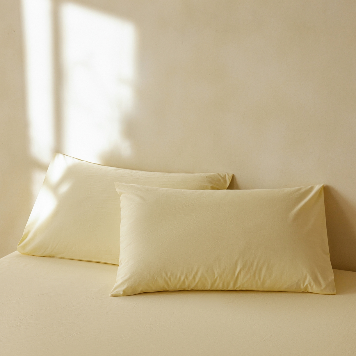 91家纺网 家纺一手货源 找家纺 （总）轩和家居 2025新款全棉高支旧感砂洗长绒棉单枕套