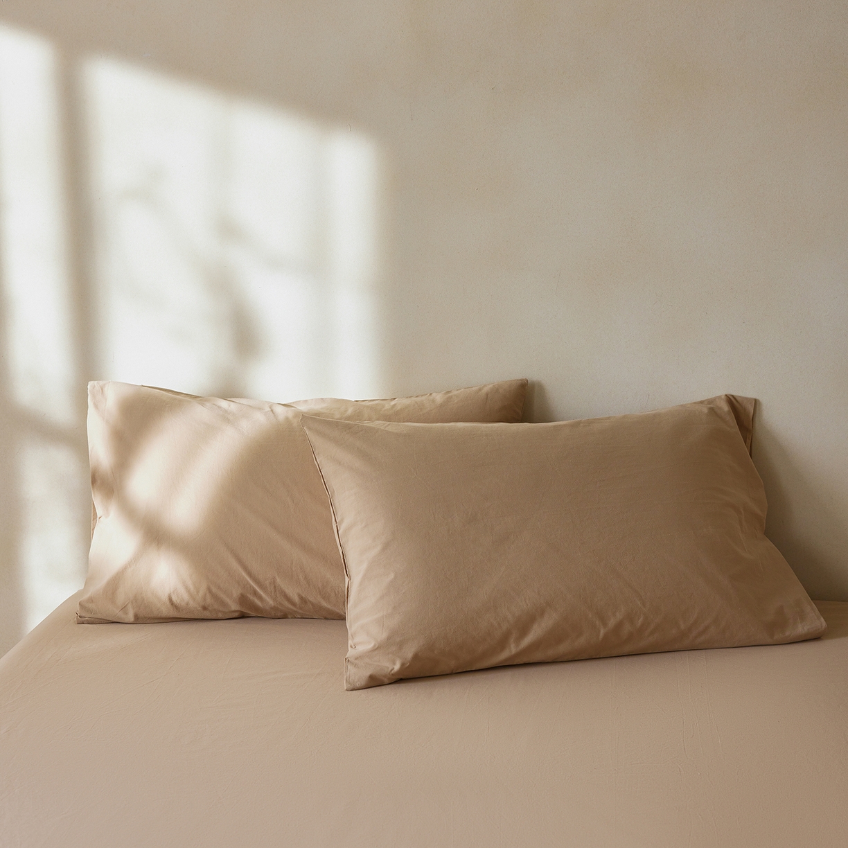 91家纺网 家纺一手货源 找家纺 （总）轩和家居 2025新款全棉高支旧感砂洗长绒棉单枕套