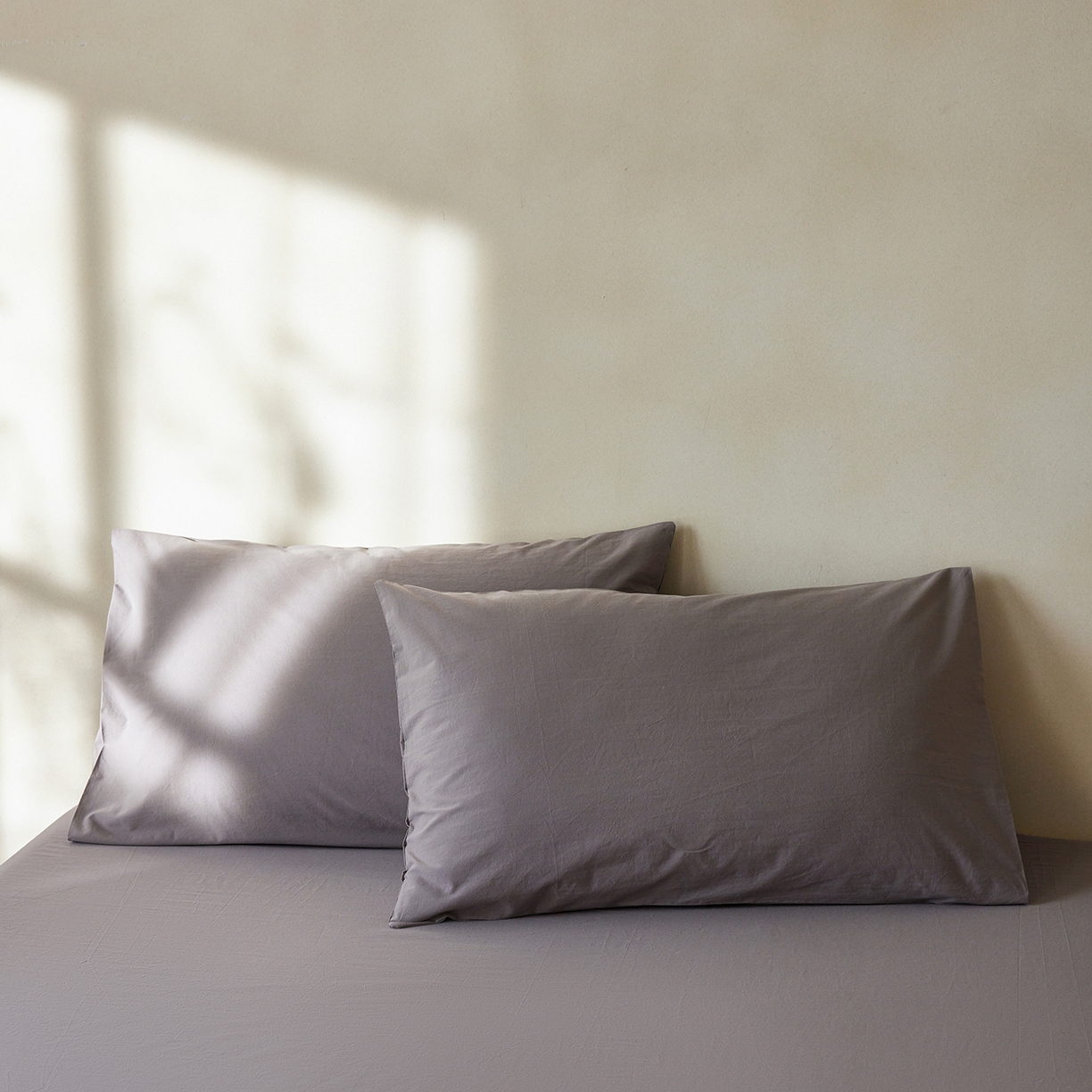 91家纺网 家纺一手货源 找家纺 （总）轩和家居 2025新款全棉高支旧感砂洗长绒棉单枕套