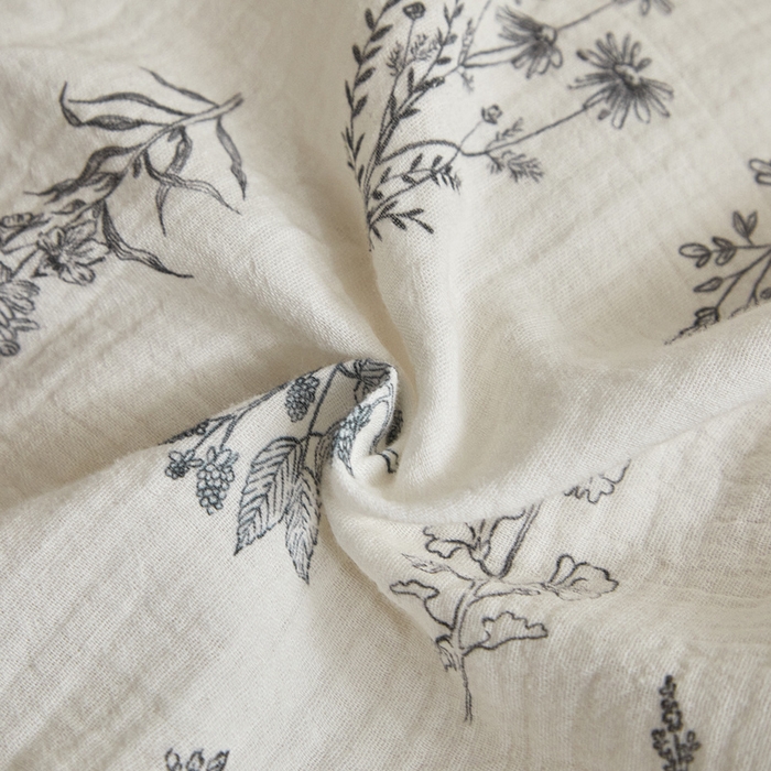 91家纺网 家纺一手货源 找家纺 （总）咏绒家纺工厂店 2025新款全棉双层皱皱纱现代中古风数码四件套