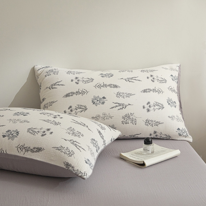 91家纺网 家纺一手货源 找家纺 （总）咏绒家纺工厂店 2025新款全棉双层皱皱纱现代中古风数码四件套