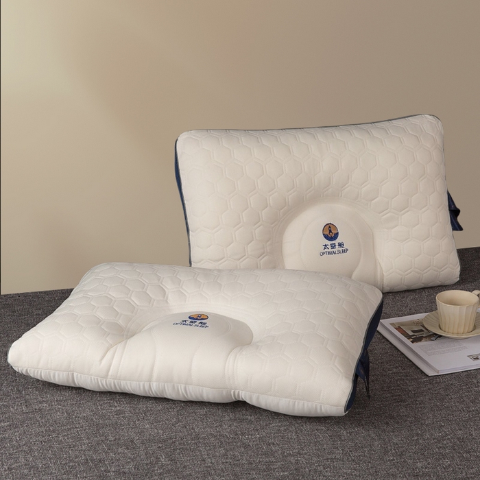 91家纺网 家纺一手货源 找家纺 胜诗梵  2025新款太空舱云端乳胶枕 蓝色