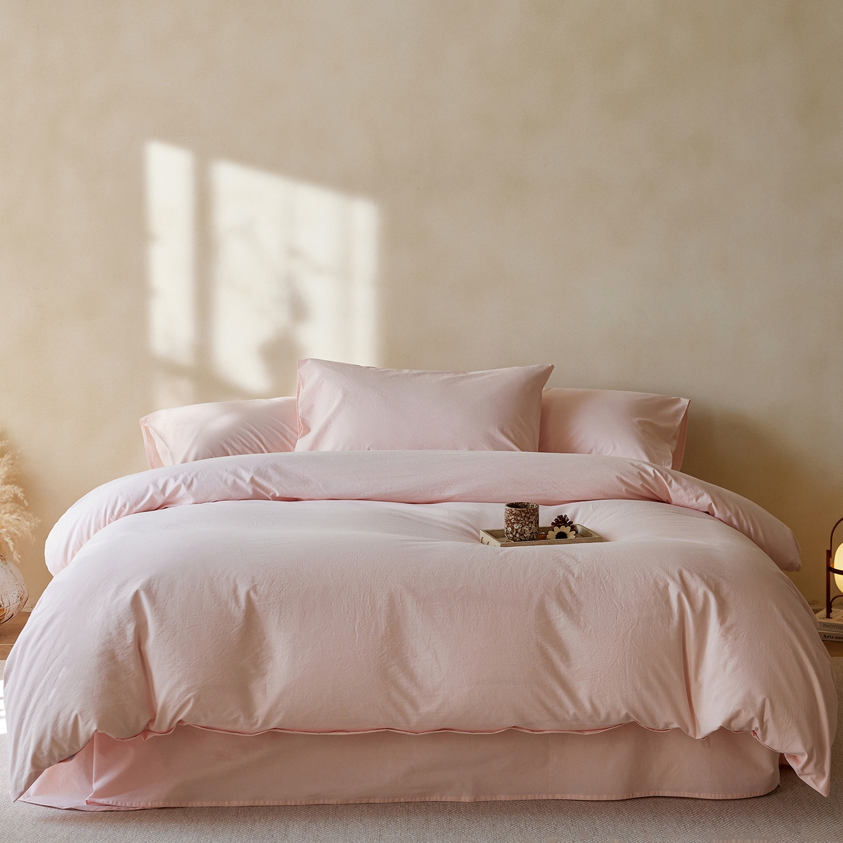 91家纺网 家纺一手货源 找家纺 （总）轩和家居 2025新款全棉高支旧感砂洗长绒棉四件套