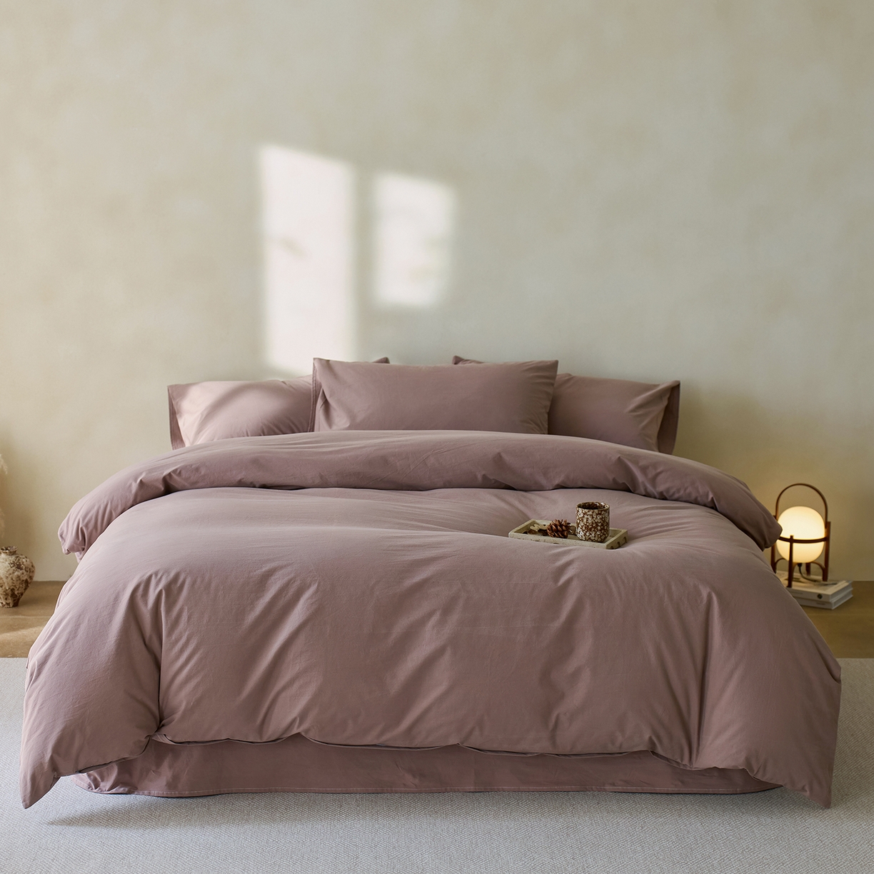 91家纺网 家纺一手货源 找家纺 （总）轩和家居 2025新款全棉高支旧感砂洗长绒棉四件套