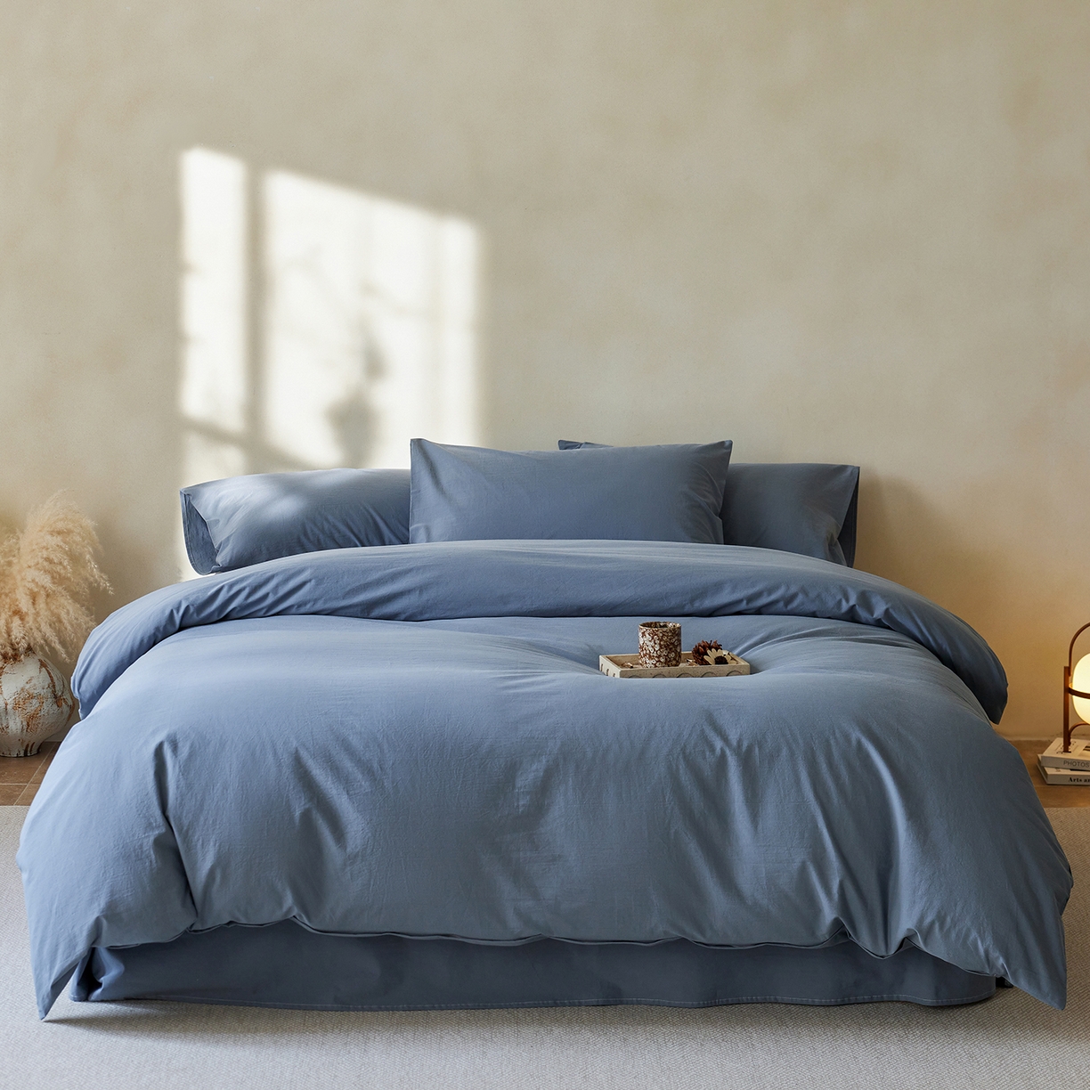 91家纺网 家纺一手货源 找家纺 （总）轩和家居 2025新款全棉高支旧感砂洗长绒棉四件套