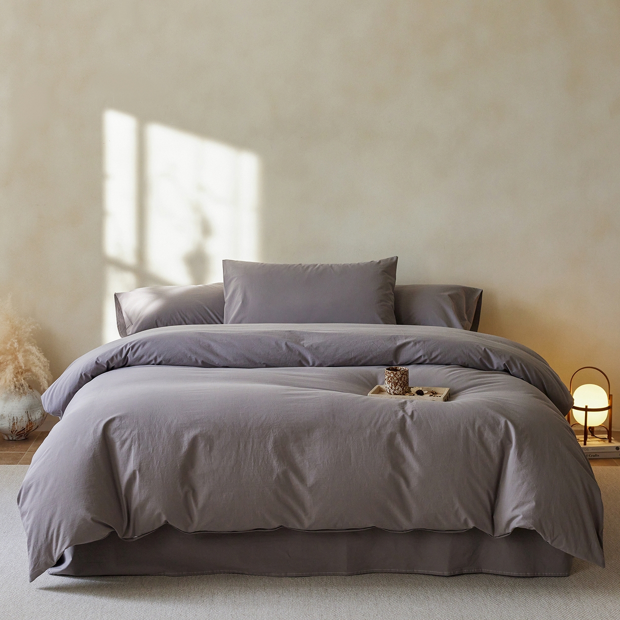 91家纺网 家纺一手货源 找家纺 （总）轩和家居 2025新款全棉高支旧感砂洗长绒棉四件套