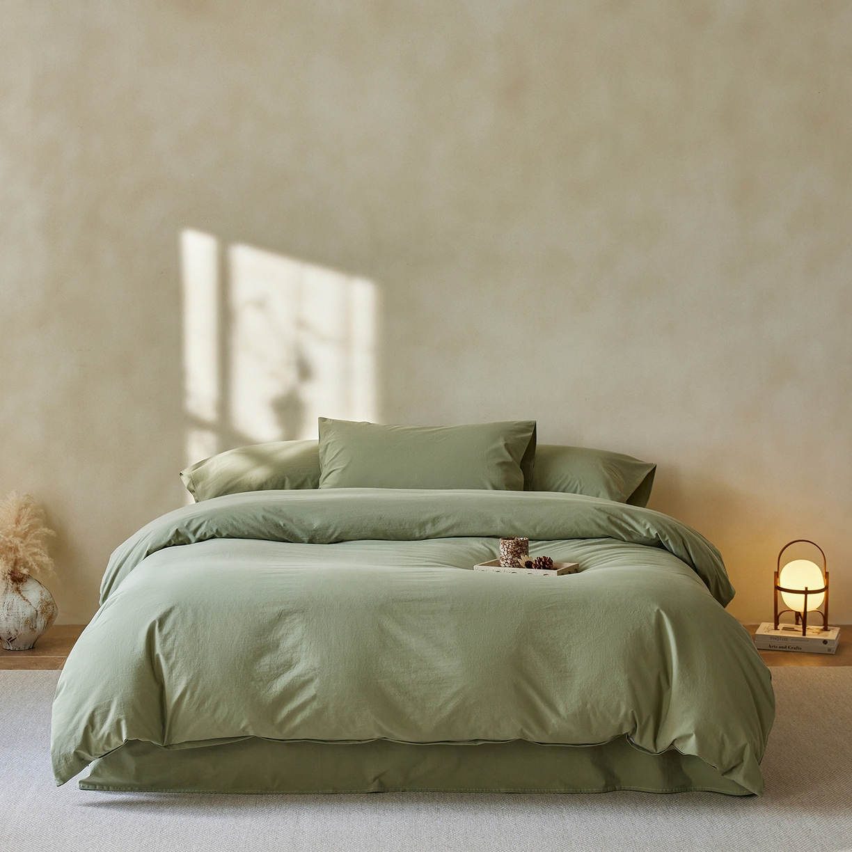 91家纺网 家纺一手货源 找家纺 （总）轩和家居 2025新款全棉高支旧感砂洗长绒棉四件套