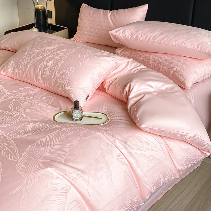 91家纺网 家纺一手货源 找家纺 （总）咏绒家纺工厂店 2025新款长绒棉纯色款提花四件套