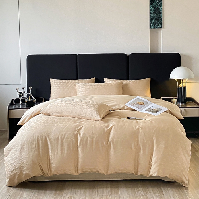 91家纺网 家纺一手货源 找家纺 （总）咏绒家纺工厂店 2025新款长绒棉纯色款提花四件套