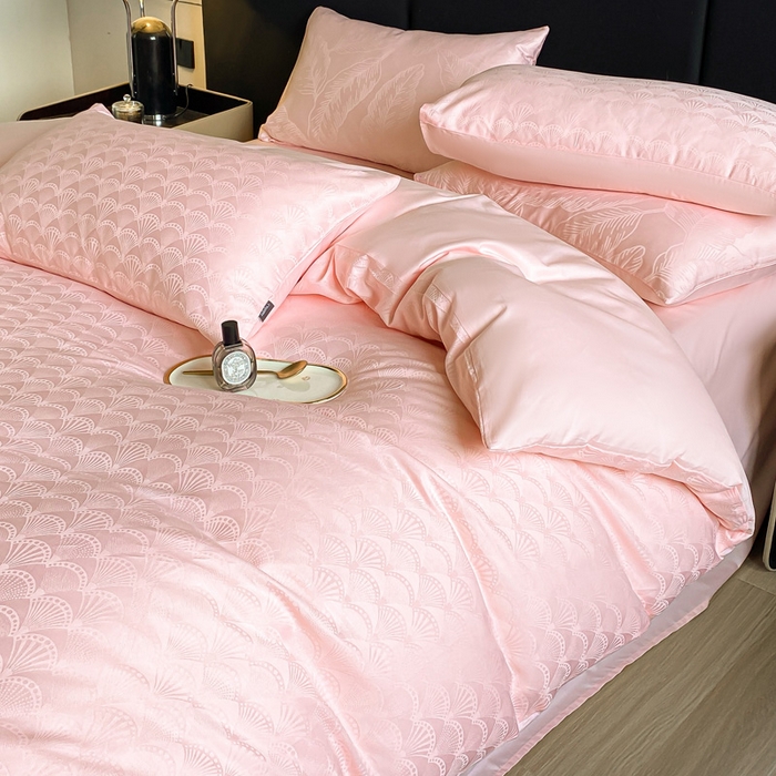 91家纺网 家纺一手货源 找家纺 （总）咏绒家纺工厂店 2025新款长绒棉纯色款提花四件套