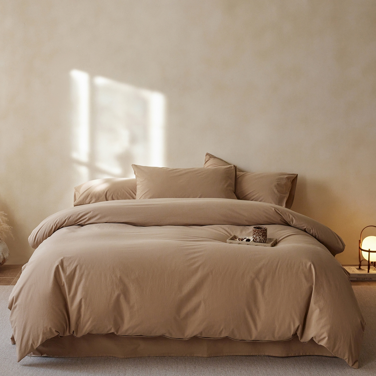 91家纺网 家纺一手货源 找家纺 （总）轩和家居 2025新款全棉高支旧感砂洗长绒棉四件套