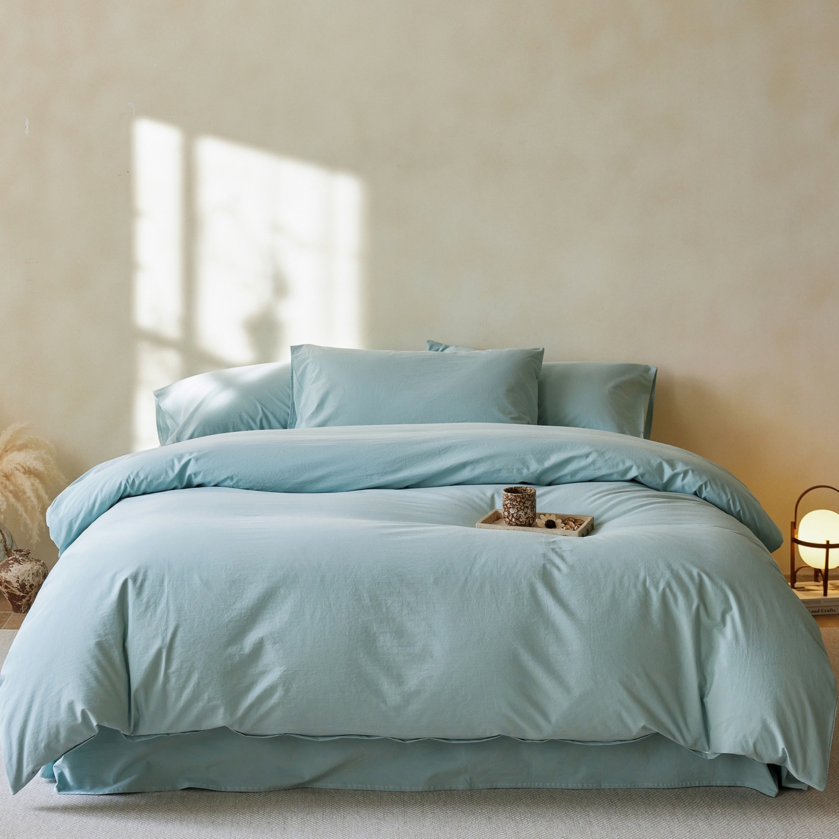 91家纺网 家纺一手货源 找家纺 （总）轩和家居 2025新款全棉高支旧感砂洗长绒棉四件套