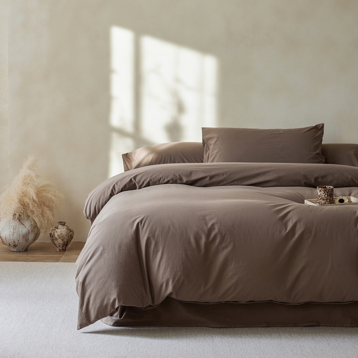 91家纺网 家纺一手货源 找家纺 （总）轩和家居 2025新款全棉高支旧感砂洗长绒棉四件套