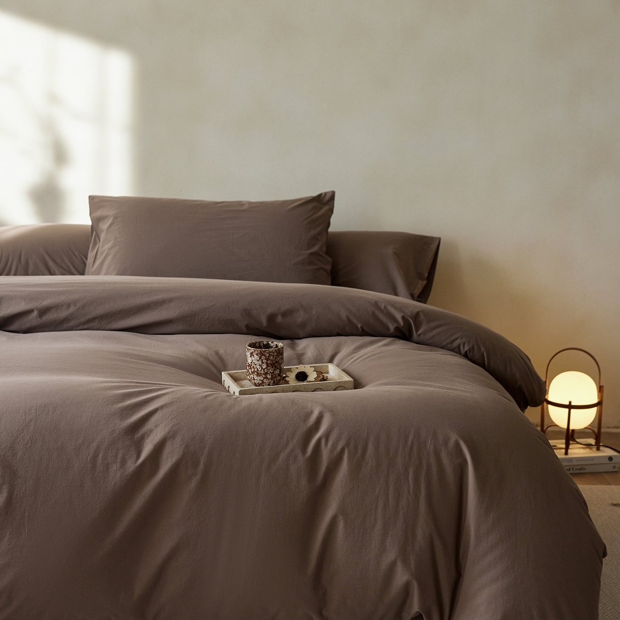 91家纺网 家纺一手货源 找家纺 （总）轩和家居 2025新款全棉高支旧感砂洗长绒棉四件套