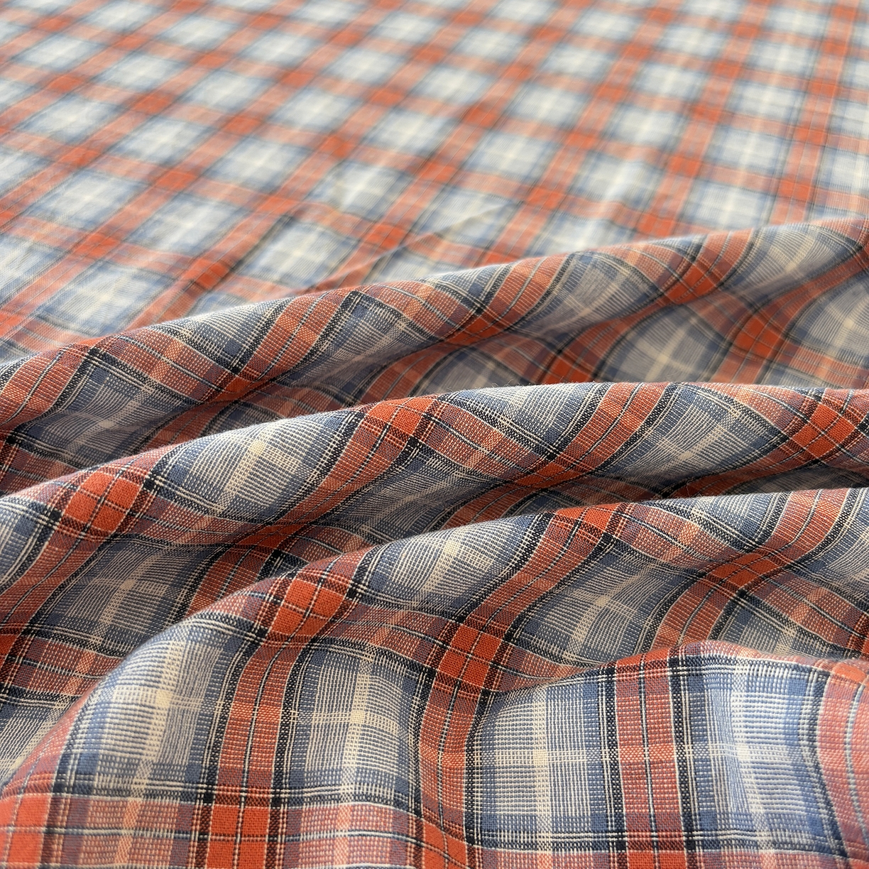 91家纺网 家纺一手货源 找家纺 居眠 2025新款单层色织水洗格子全棉纯棉单床笠床笠单件单品床笠 瑞土兰