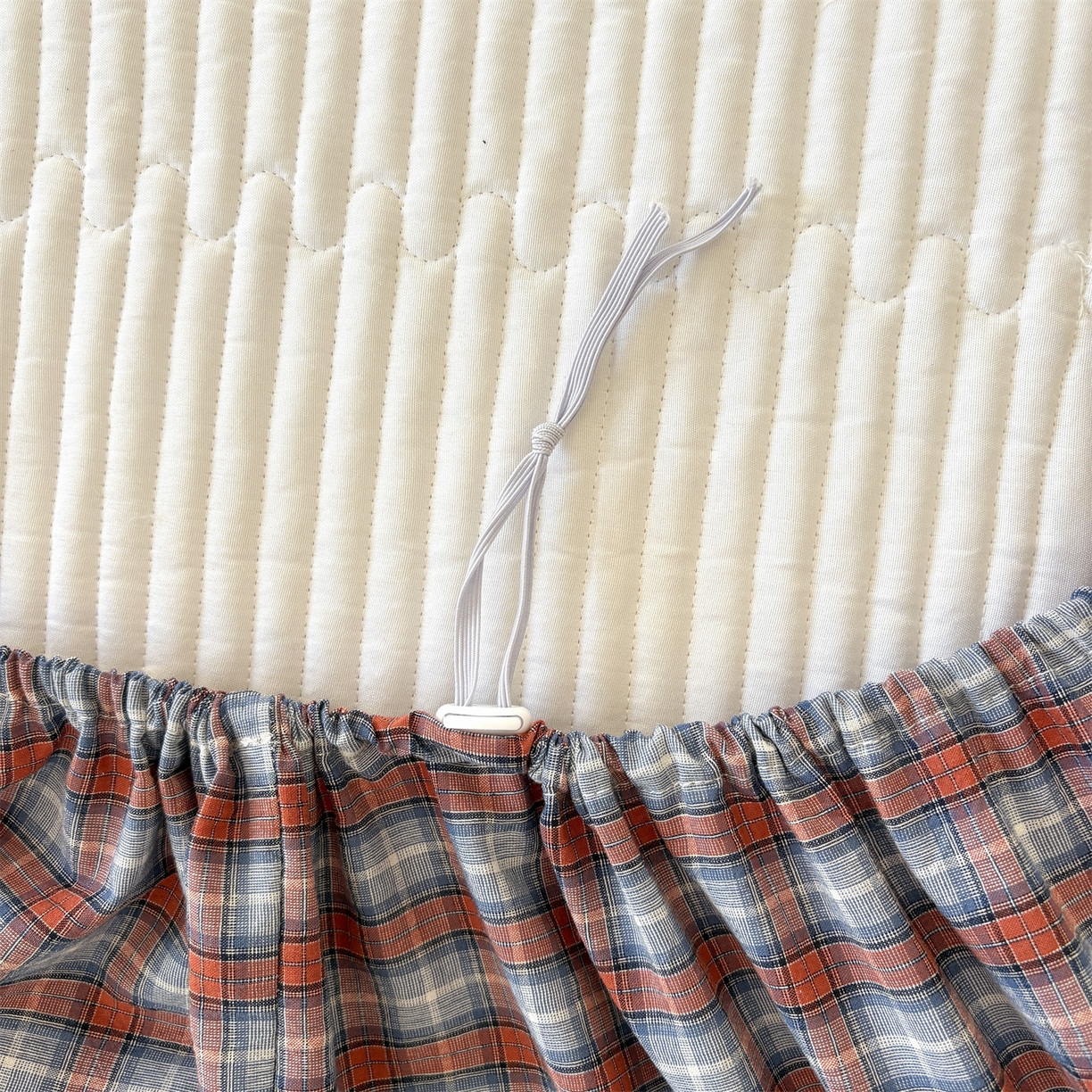 91家纺网 家纺一手货源 找家纺 居眠 2025新款格子全棉纯棉水洗棉棉花单床笠床笠单件单品床笠 夹棉款-瑞土兰