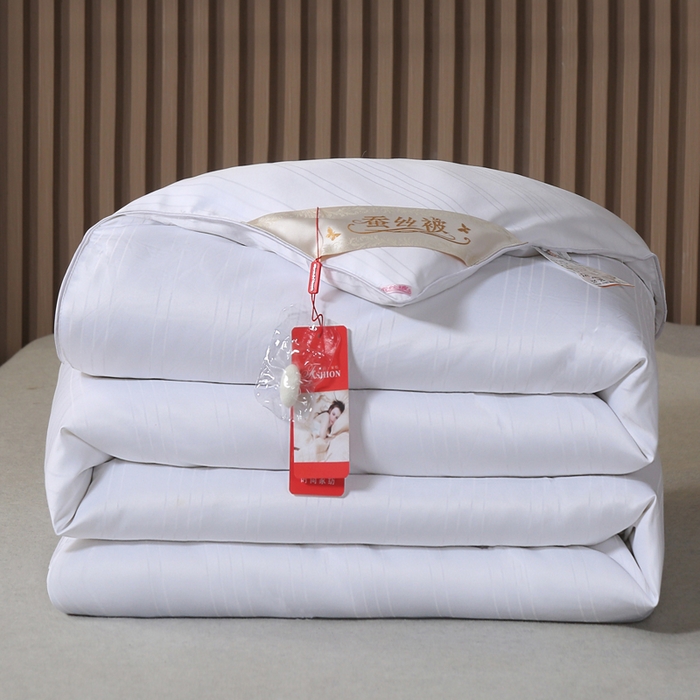 91家纺网 家纺一手货源 找家纺 （总）畅畅家纺 2025新款全棉活性喷气简约轻奢刺绣夹棉床盖款四件套-雅韵