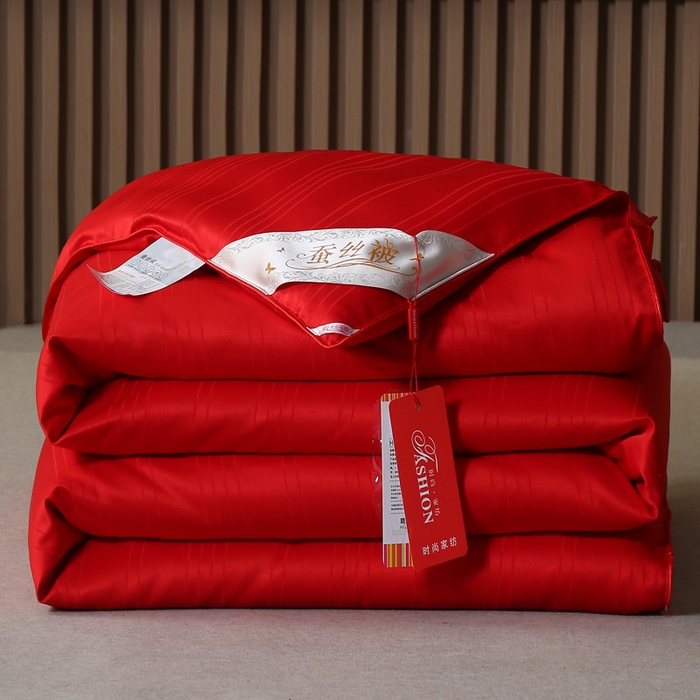 91家纺网 家纺一手货源 找家纺 （总）畅畅家纺 2025新款长绒棉全棉纯棉条纹手工订花封口丝棉被冬被被子被芯