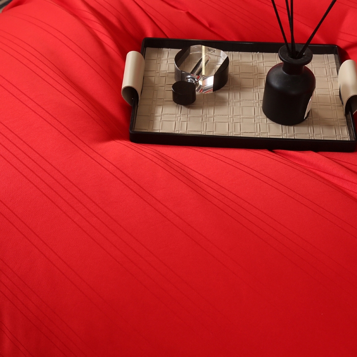 91家纺网 家纺一手货源 找家纺 畅畅家纺 2025新款长绒棉全棉纯棉条纹手工订花封口丝棉被冬被被子被芯 富贵大红