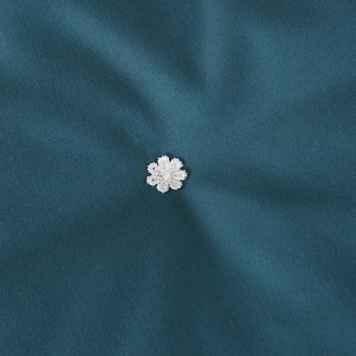 91家纺网 家纺一手货源 找家纺 畅畅家纺 2025新款洛卡棉手工订花羽丝棉封口冬被被子被芯 蓝色