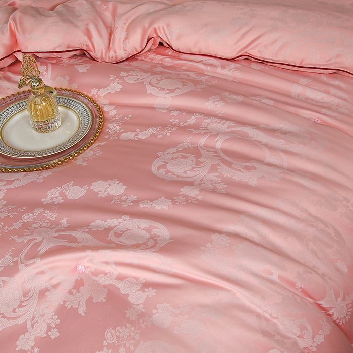 91家纺网 家纺一手货源 找家纺 畅畅家纺 2025新款微商热款蝴蝶丝棉被加厚全棉纯棉莫代尔提花手工订花被子被芯 粉玉