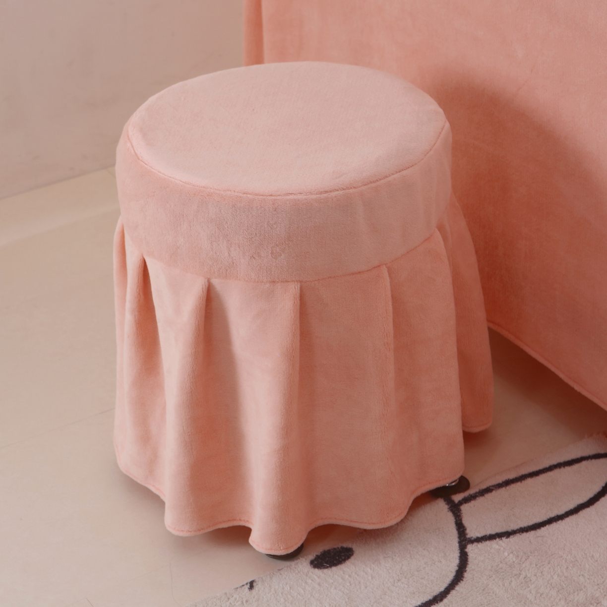 91家纺网 家纺一手货源 找家纺 千姿坊美容床罩 2025新款秋冬加厚保暖牛奶绒美容床罩四件套美容院养生馆专用 淘气熊猫-粉