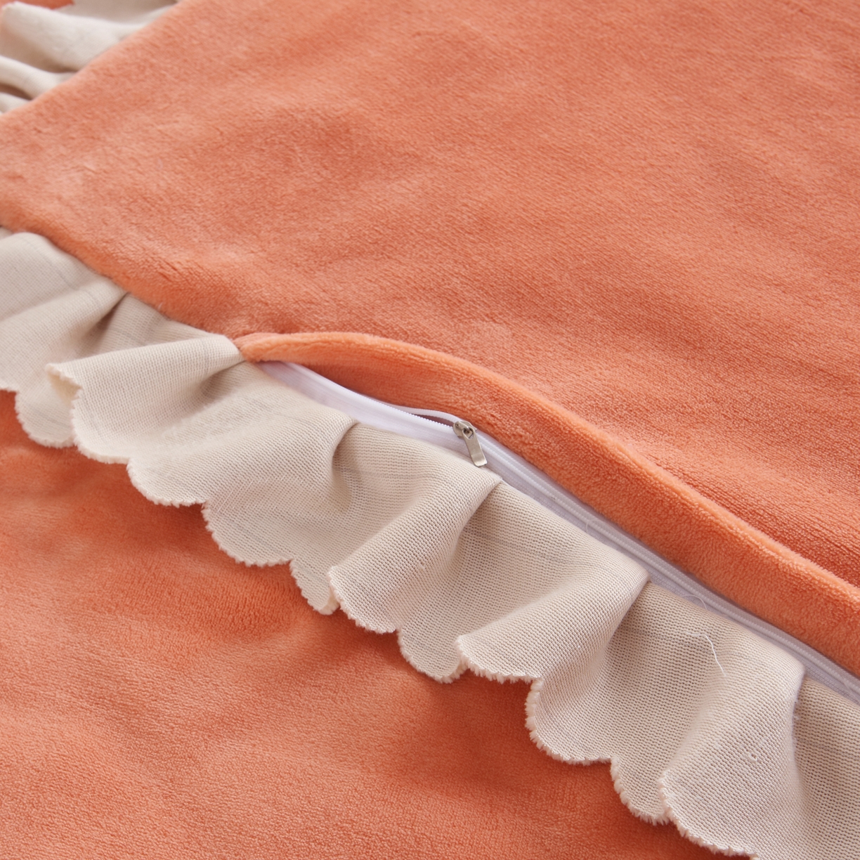 91家纺网 家纺一手货源 找家纺 千姿坊美容床罩 2025新款秋冬加厚保暖牛奶绒美容床罩四件套美容院养生馆专用 淘气熊猫-橘色