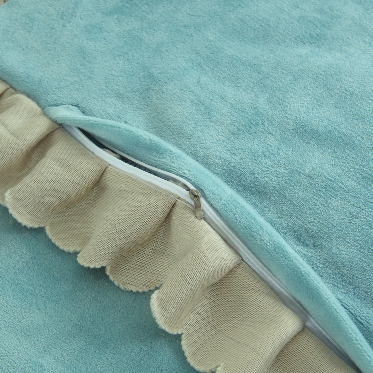 91家纺网 家纺一手货源 找家纺 千姿坊美容床罩 2025新款秋冬加厚保暖牛奶绒美容床罩四件套美容院养生馆专用 淘气熊猫-浅绿