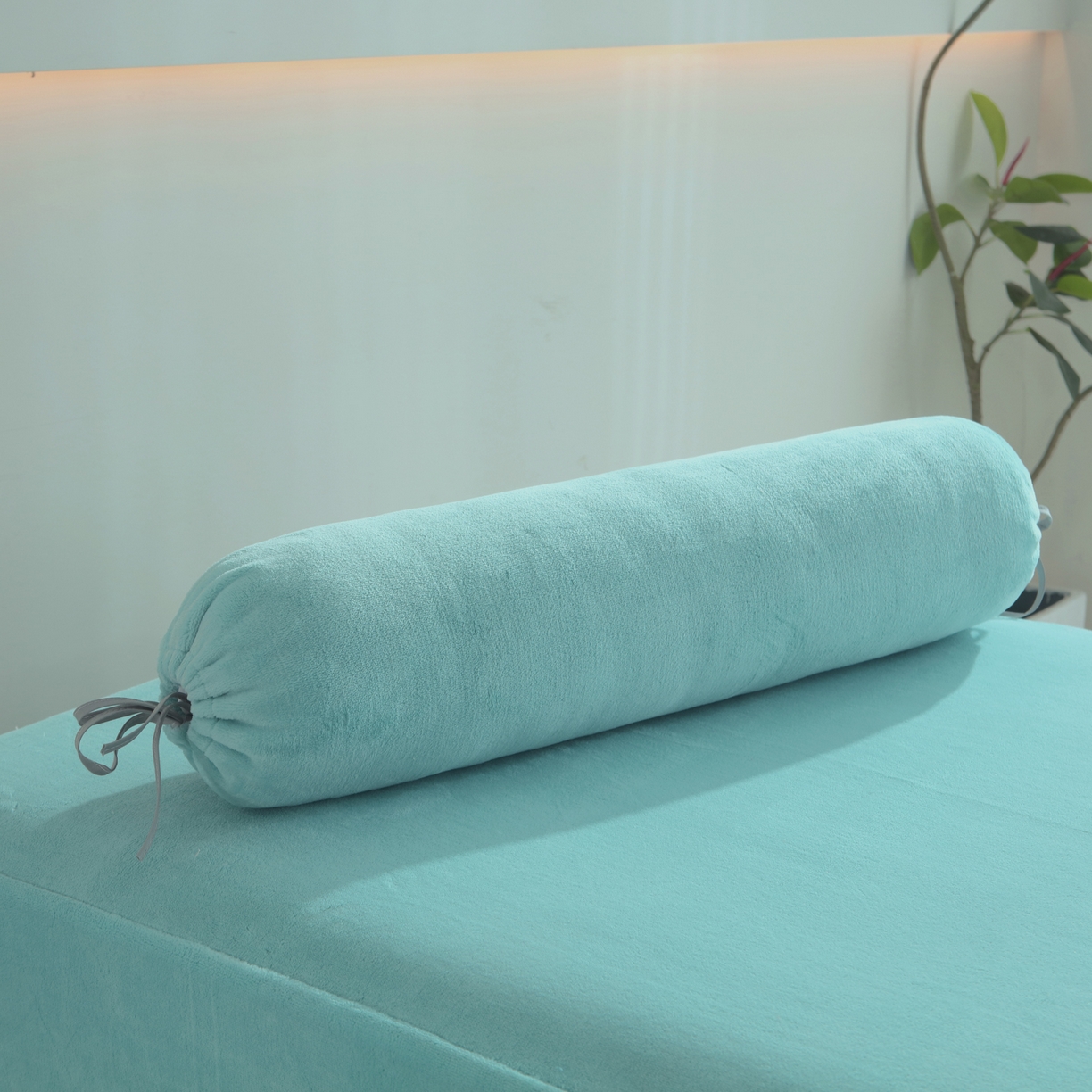 91家纺网 家纺一手货源 找家纺 千姿坊美容床罩 2025新款秋冬加厚保暖牛奶绒美容床罩四件套美容院养生馆专用 淘气熊猫-浅绿