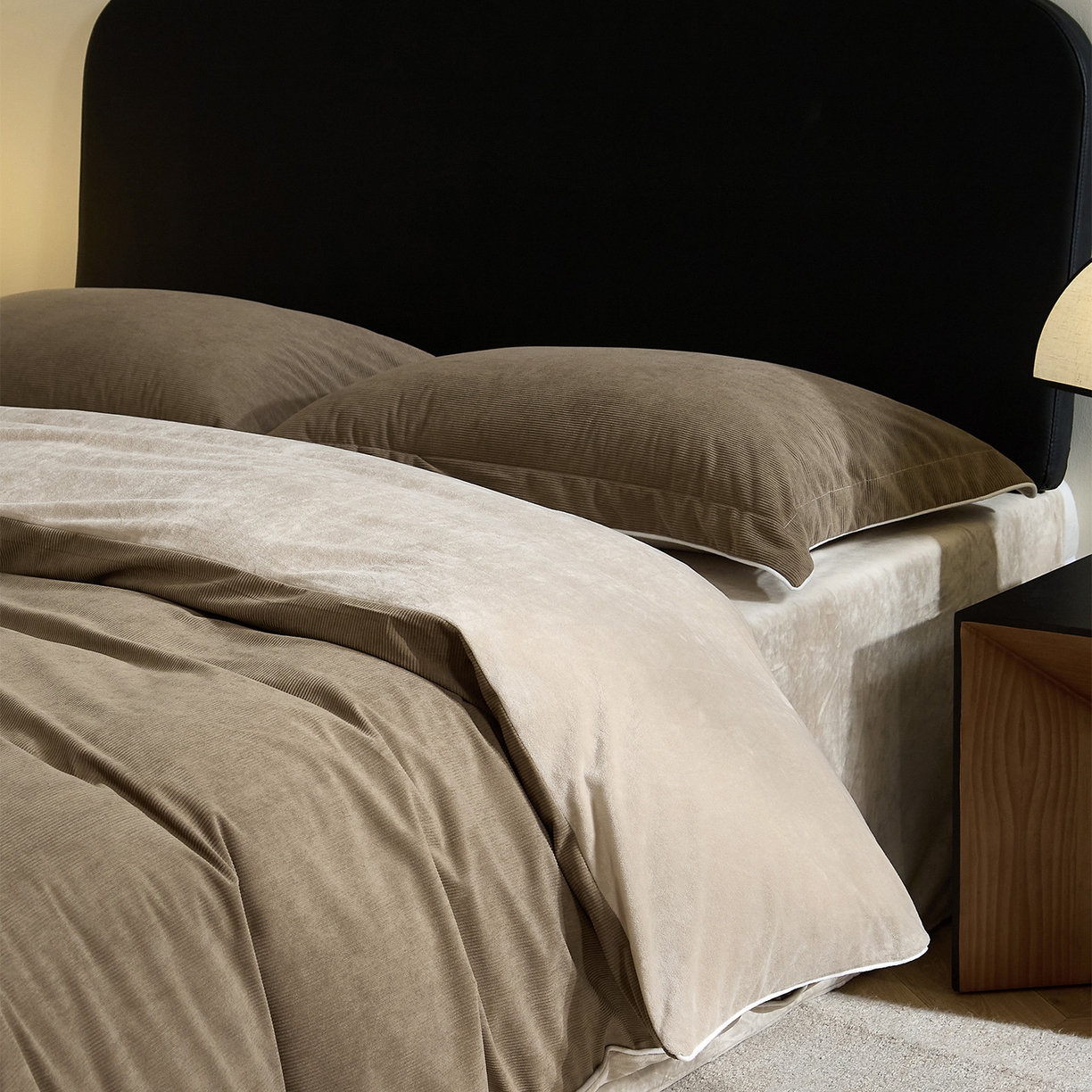 91家纺网 家纺一手货源 找家纺 （总）ONE TWO ONE 121 【提供买家秀】【控价商品】2025新款提花婴儿绒四件套牛奶绒被套床单枕套毛毯被罩被子被芯床品-沉香控价 【卷后标准 268 加大 288 】