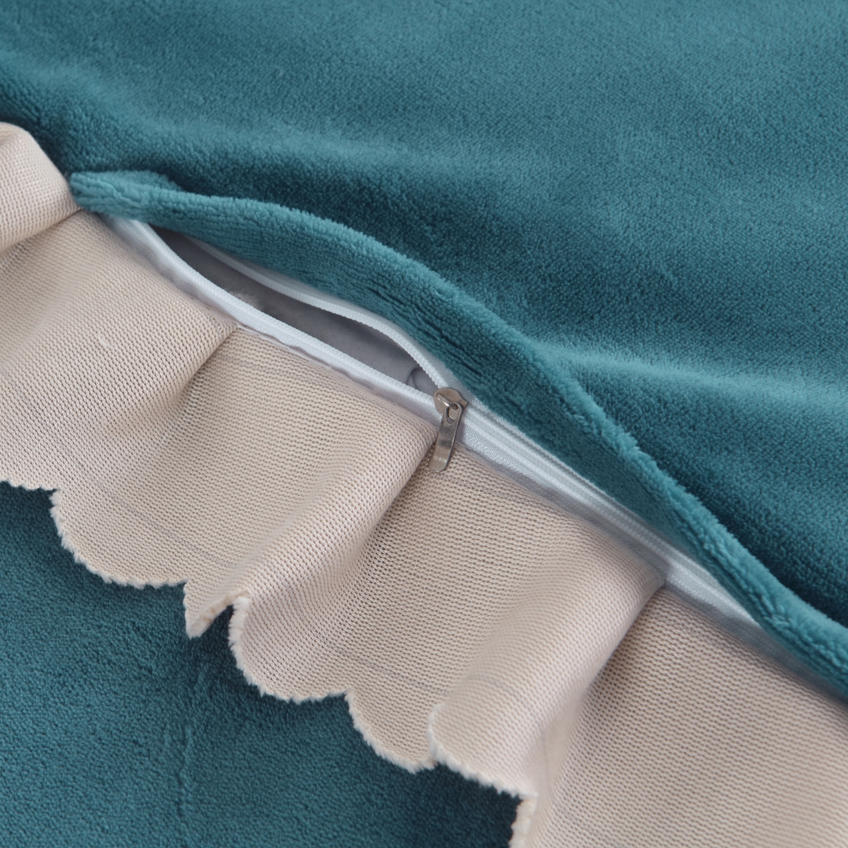 91家纺网 家纺一手货源 找家纺 千姿坊美容床罩 2025新款秋冬加厚保暖牛奶绒美容床罩四件套美容院养生馆专用 淘气熊猫-深蓝