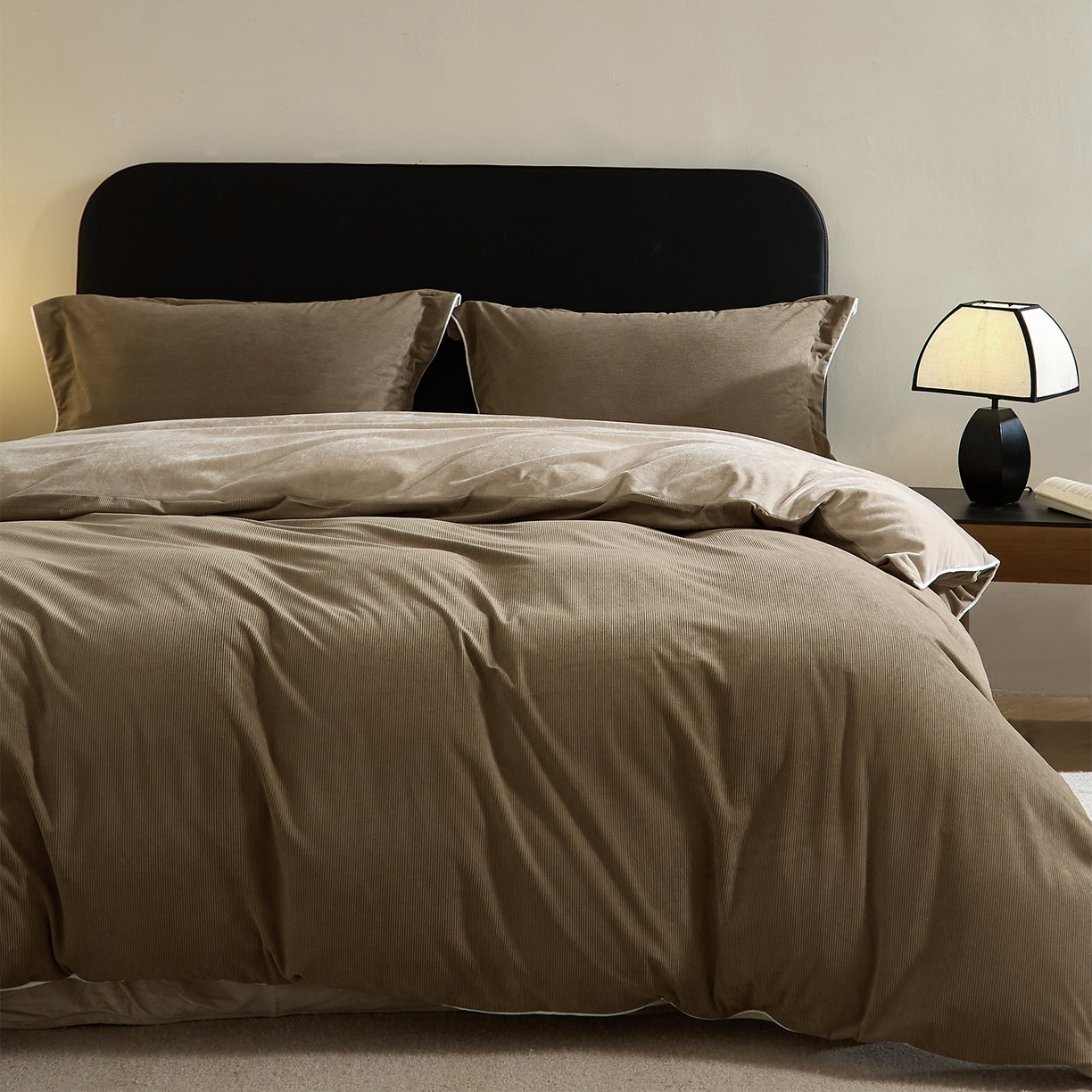 91家纺网 家纺一手货源 找家纺 ONE TWO ONE 121 【提供买家秀】【控价商品】2025新款提花婴儿绒四件套牛奶绒被套床单枕套毛毯被罩被子被芯床品-沉香控价 【卷后标准 268 加大 288 】 沉香-棕