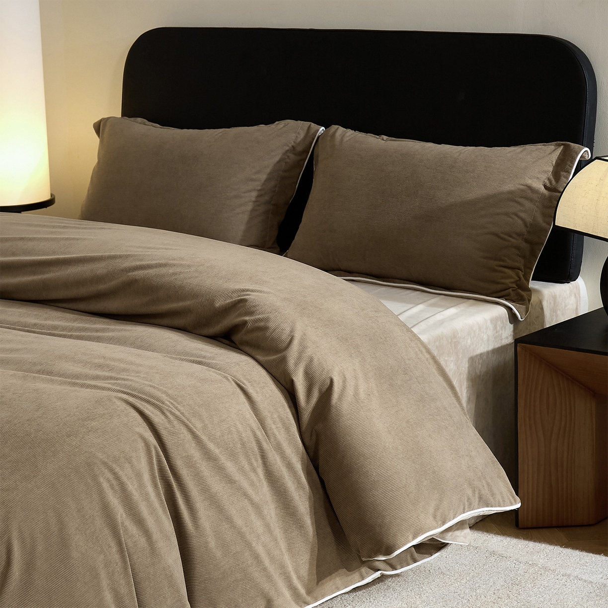 91家纺网 家纺一手货源 找家纺 ONE TWO ONE 121 【提供买家秀】【控价商品】2025新款提花婴儿绒四件套牛奶绒被套床单枕套毛毯被罩被子被芯床品-沉香控价 【卷后标准 268 加大 288 】 沉香-棕