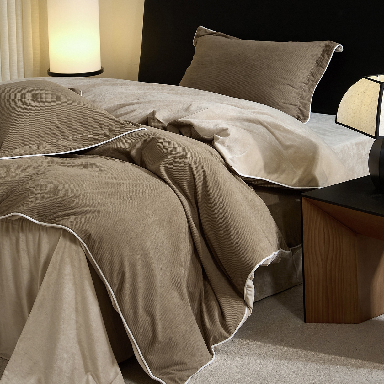 91家纺网 家纺一手货源 找家纺 ONE TWO ONE 121 【提供买家秀】【控价商品】2025新款提花婴儿绒四件套牛奶绒被套床单枕套毛毯被罩被子被芯床品-沉香控价 【卷后标准 268 加大 288 】 沉香-棕