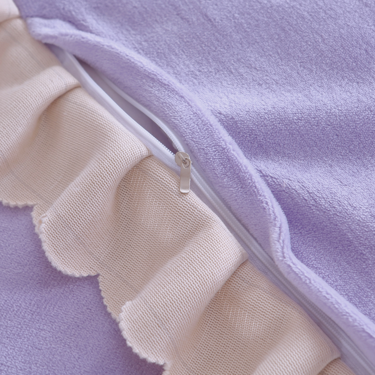 91家纺网 家纺一手货源 找家纺 千姿坊美容床罩 2025新款秋冬加厚保暖牛奶绒美容床罩四件套美容院养生馆专用 淘气熊猫-紫色