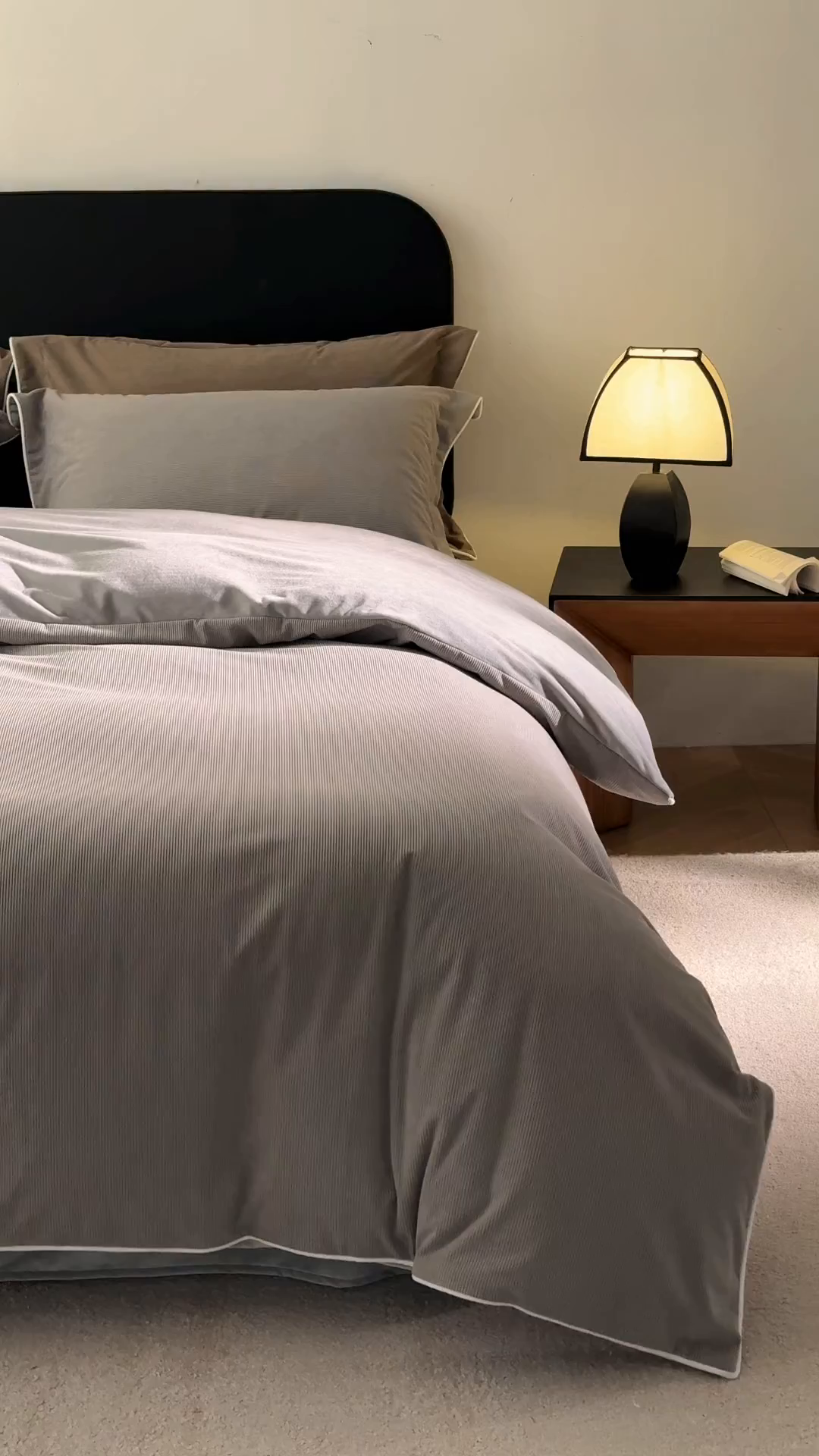 91家纺网 家纺一手货源 找家纺 ONE TWO ONE 121 【提供买家秀】【控价商品】2025新款提花婴儿绒四件套牛奶绒被套床单枕套毛毯被罩被子被芯床品-沉香控价 【卷后标准 268 加大 288 】 沉香-灰