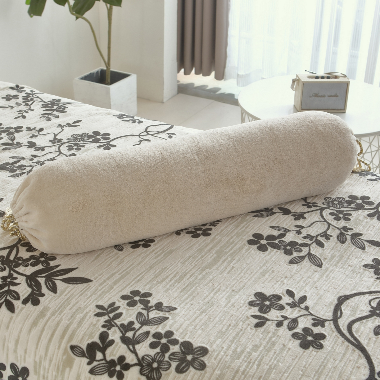 91家纺网 家纺一手货源 找家纺 千姿坊美容床罩 2025新款秋冬加厚保暖牛奶绒美容床罩四件套美容院养生馆专用 叶语悠然-黑卡